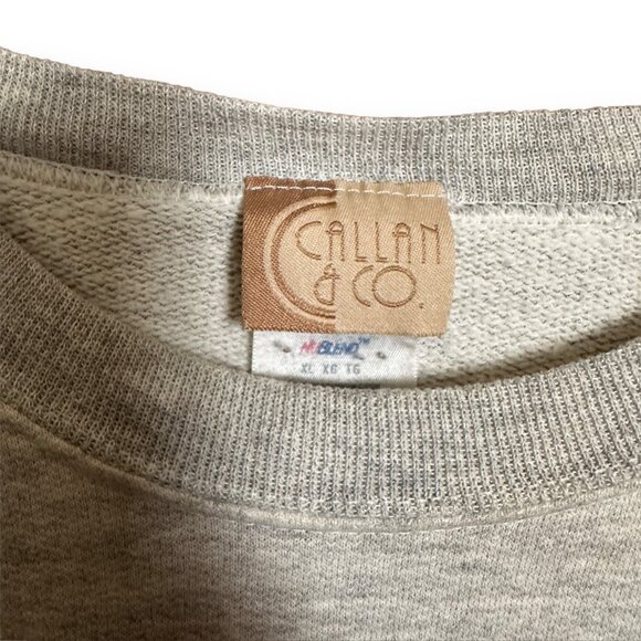 Callan & Co. Light Gray Sweatshirt XXL Soft & Cozy Fleece Casual Comfy Wear EUC - Picture 3 of 7